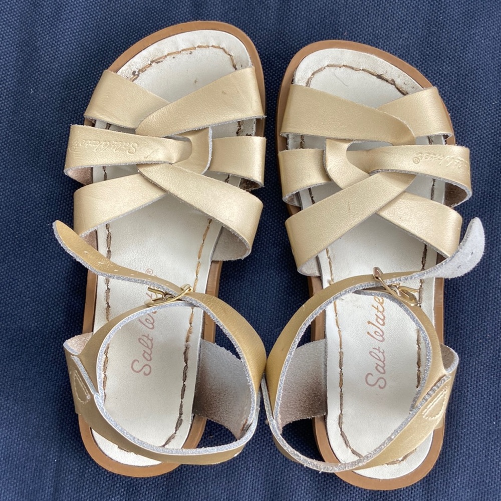 gold girls salt waters sandals
